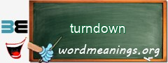 WordMeaning blackboard for turndown